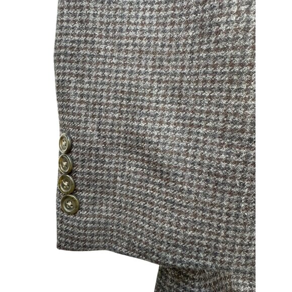 Lauren Ralph Lauren Mens Wool & Cashmere Blazer 46L Gray Check Pattern - Picture 7 of 13